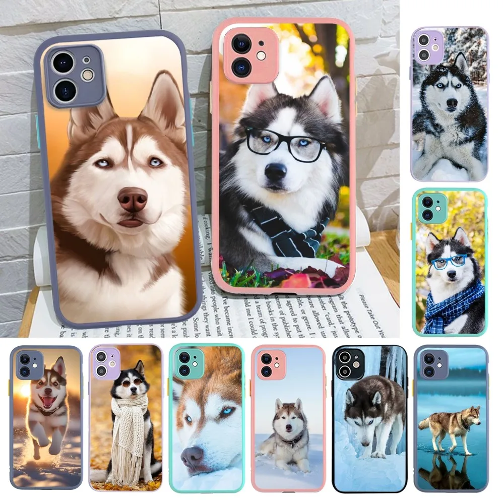 

Husky animal Mousepad for iPhone 14 11 12 13 Mini Pro Max 8 7 Plus X XR XS MAX Translucent Matte Cover