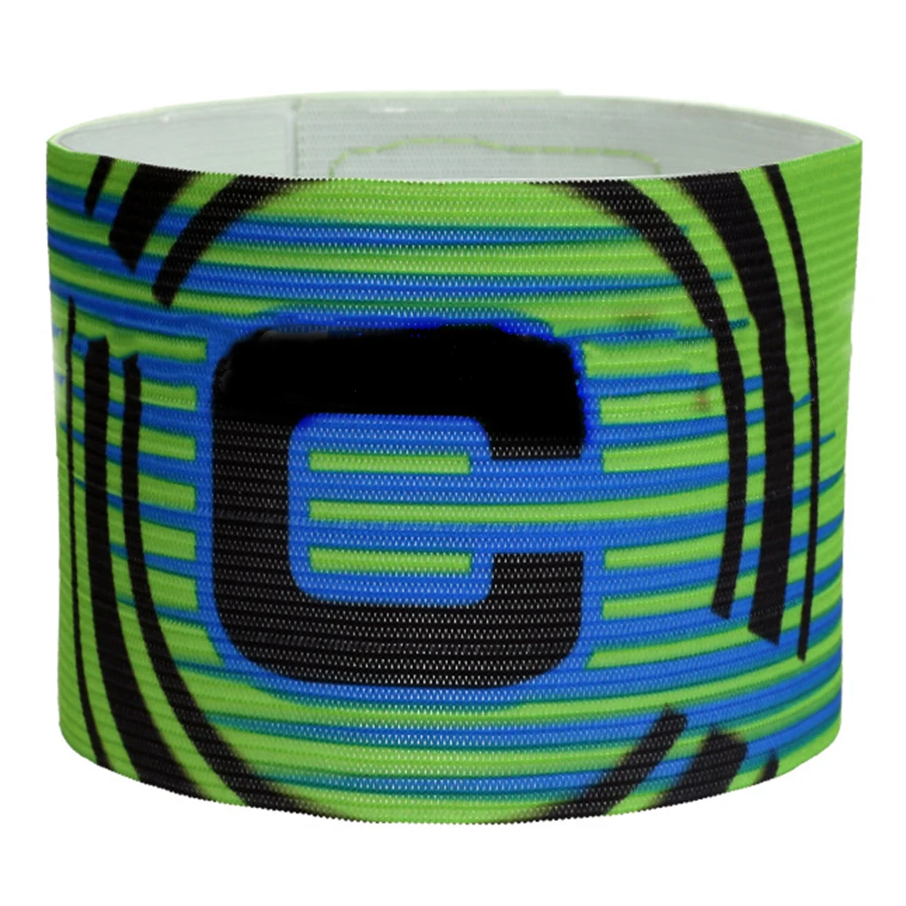 Fascia da braccio per capitano di calcio FACILE DA UTILIZZA Fascia da calcio elastica in più colori Braccialetti per gruppi di squadre regolabili di alta qualità