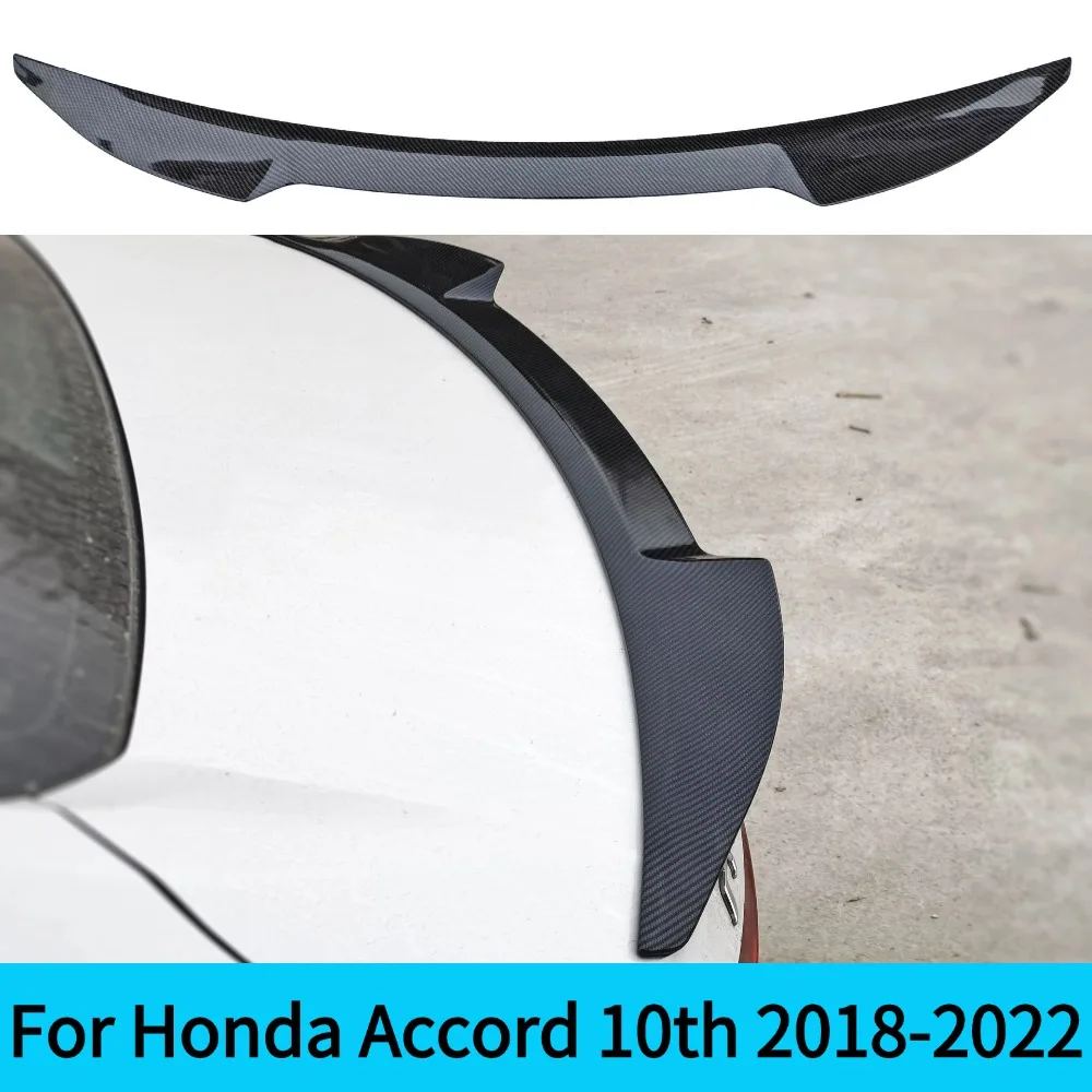 For Honda Accord 10th 2018-2022 Glossy black Trunk Lip Body Kit Rear Air Deflector Spoiler tail Wing Tuning For