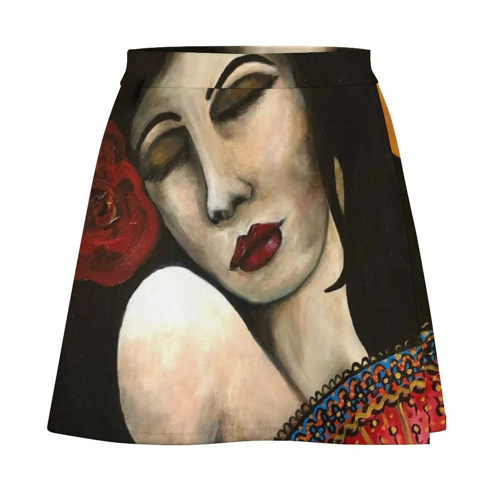 Ysabel and the Fan Mini Skirt womans clothing Women skirt