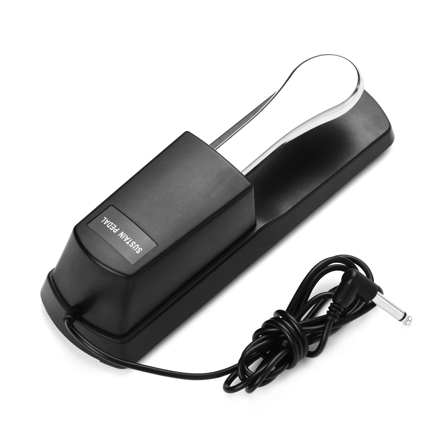 Pedal de apoyo para piano, pedal amortiguador para teclado, enchufe de 6,35 mm, compatible con teclados MIDI de órgano electrónico Casio Yamaha Roland