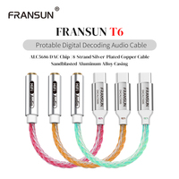 Fransun T6 USB-C to 3.5mm Earphone Amplifier ALC5686 Audio Interface Cable 32bit/384kHz DAC Type C HiFi Decoding Adapter