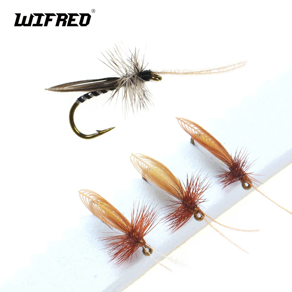 

Wifreo 6pcs Artificial Insect Baits Caddisfly Sedge Adult Dry Fly Fishing Flies Trout Bass Perch Grayling Fishing Lure Baits #14