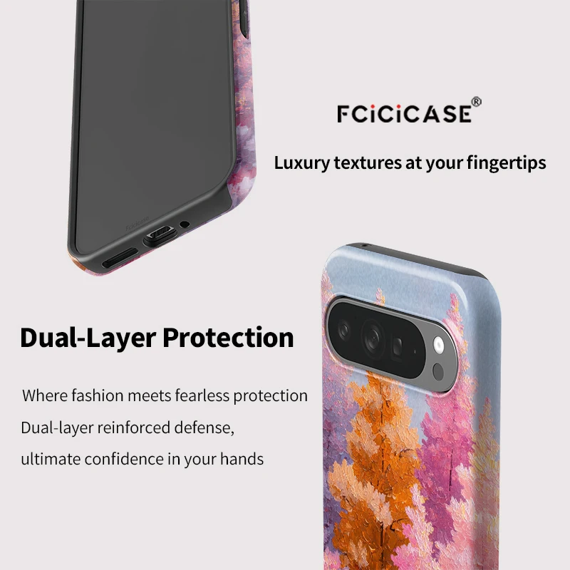 Fcicicase Matte Acrylic Phone Case For Google Pixel 10 9 Pro XL 8 9 10 Pro 7A 8A 10A Tree Pattern Anti-knock Protective Capa - view 5