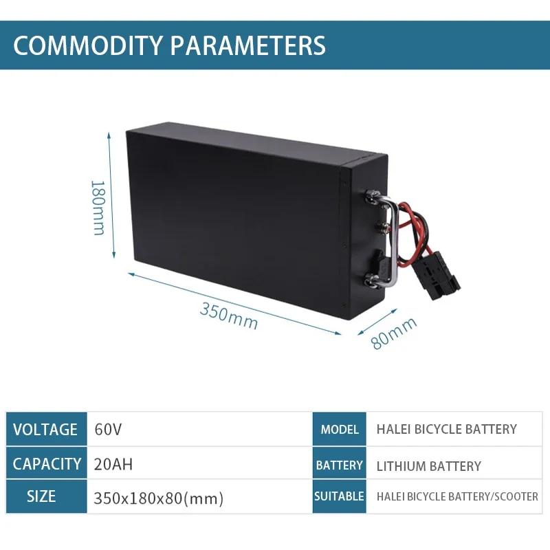 Large capacity 60V 20Ah rechargeable lithium battery, for Harley electric motorcycle two-wheeled scooter to replace the battery