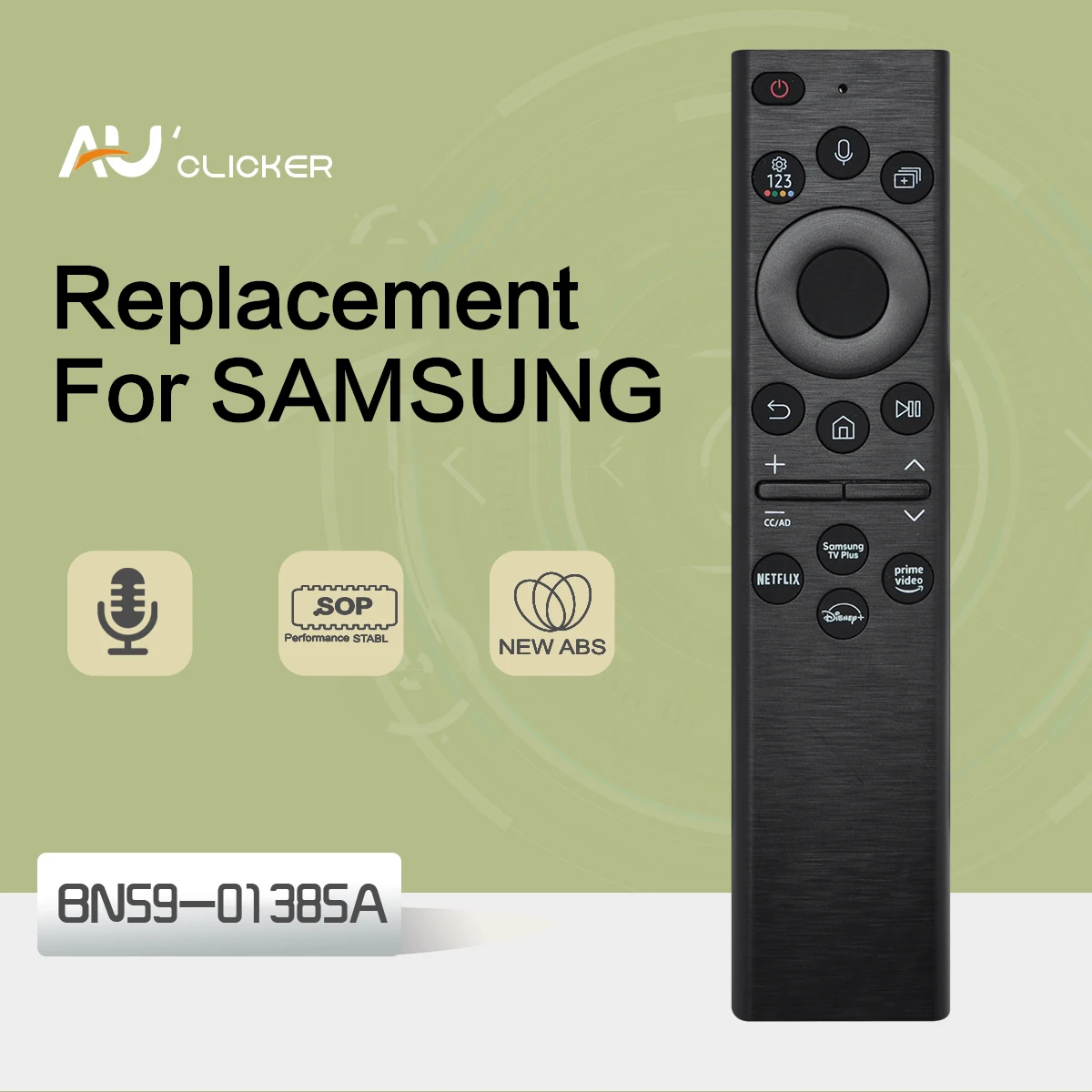 BN59-01385A Replacement Samsung Solar Voice Remote for Samsung Smart TVs Compatible with Neo QLED Crystal UHD Series