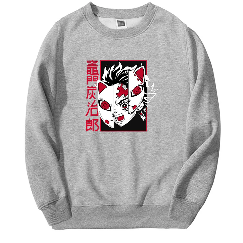 Demon Slayer Sweatshirts Men Women Kimetsu No Yaiba Tanjirou Nezuko Anime Hoodie Pullovers Fashion Crewneck Harajuku Streetwear