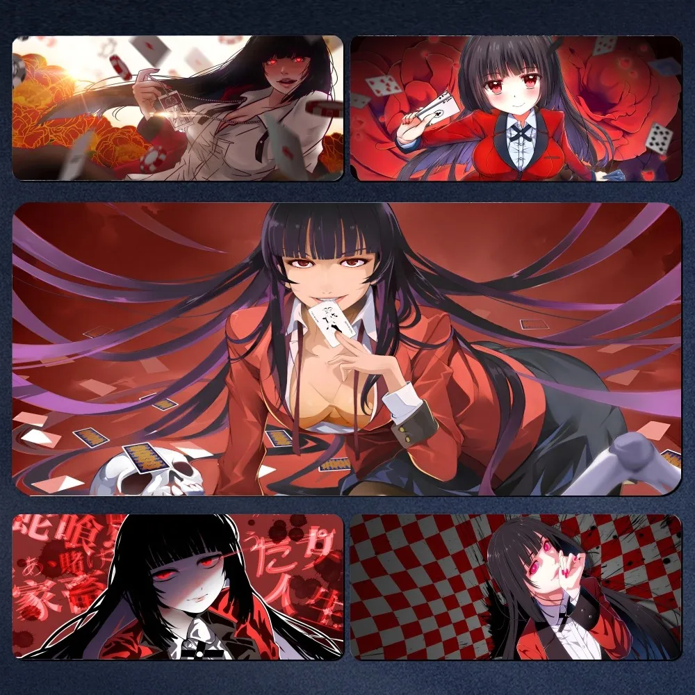 Anmie Kakegurui Compulsive Gambler Yumeko Jabami Mousepad Large Gaming Mouse Pad LockEdge Thickened Computer Keyboard Table