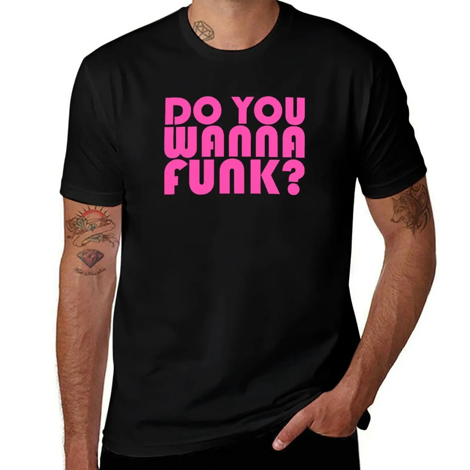 DO YOU WANNA FUNK? SOLID PINK BY DISCO DISCO MX T-Shirt t shirt men 100% cotton luxury brand t shirt man casual T-Shirt