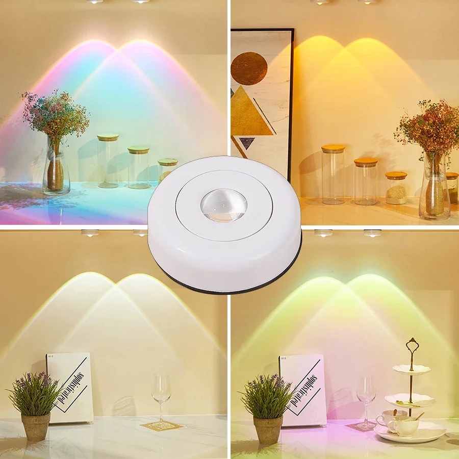 

Wireless Sunset Lamp Night Light Projector Deoration Home Wall Lamp Led Lights For Room Kitchen Display Cabinet Cupboard Bedroom