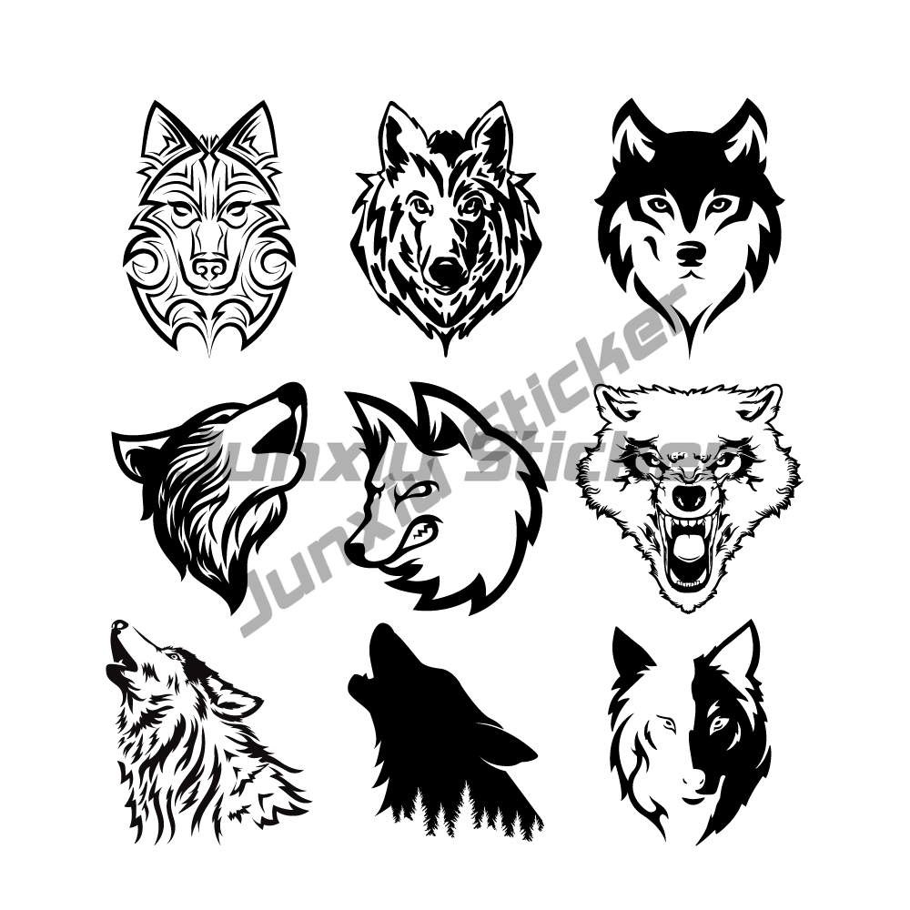 

Lifelike Wolf Design Car Stickers PVC Decals on Car Window Door Waterproof Sunscreen Colorfast Automotive Exterior and Interior.