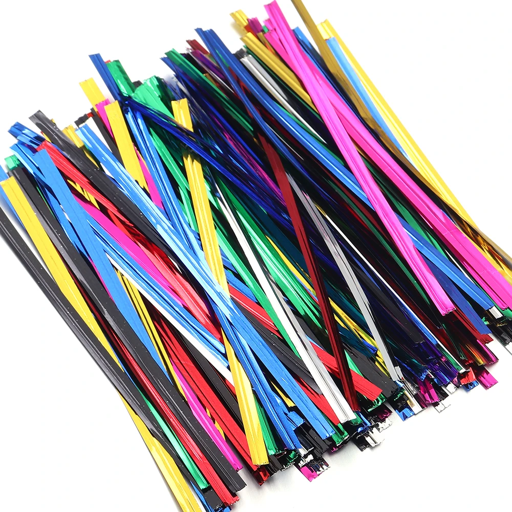 760pcs 6/8/10cm Gold/silver Metallic Twist Ties Wire Sealing Binding Wire For Plastic Lollipop Candy Bags Party Gifts
