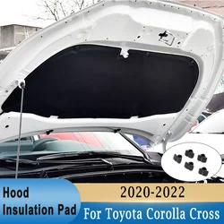 Car Front Engine Hood Heat Insulation Cotton Pad Aluminum Foil / Foam Material Mat Cover For Toyota Corolla Cross 2020-2022