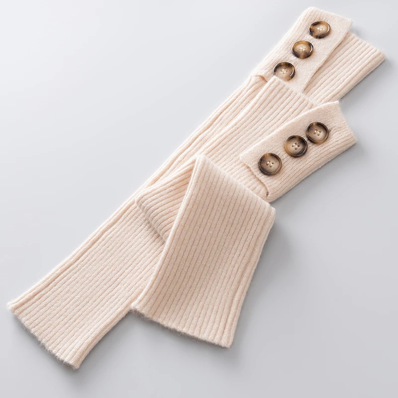 MVLYFLRT High Quality 100% Pure Cashmere Pile Sock Covers Thickened Calf Protection Long Tube Knitted leg Covers Fashion Warm...