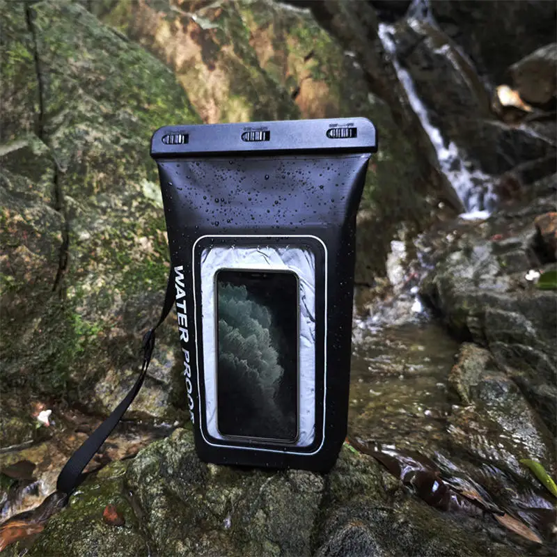 2L حقيبة جافة شاشة تعمل باللمس بولي كلوريد الفينيل أكياس مقاومة للماء للرحلات الانجراف تجمع تصفح كاياك حقائب رياضية خارجية معدات التخييم