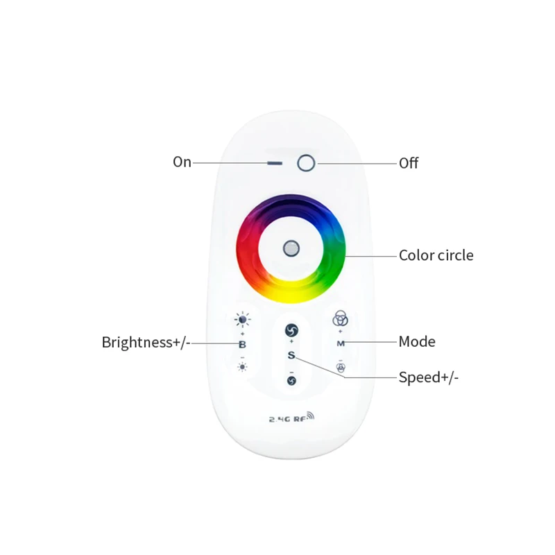 High power touch RGB iron shell controller intelligent colorful controller led wireless 30A controller