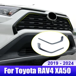 For Toyota RAV4 XA50 2019 2020 2021 2022 2023 2024 RAV 4 Hybrid Car Front Grille Grills Decoration Cover Frame Accessories