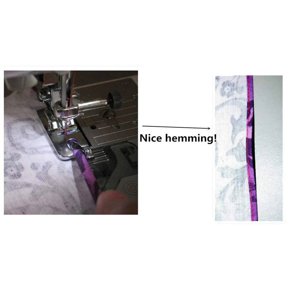 Piedino per macchina da cucire con orlo arrotolato stretto Set da 3 pezzi-AB52