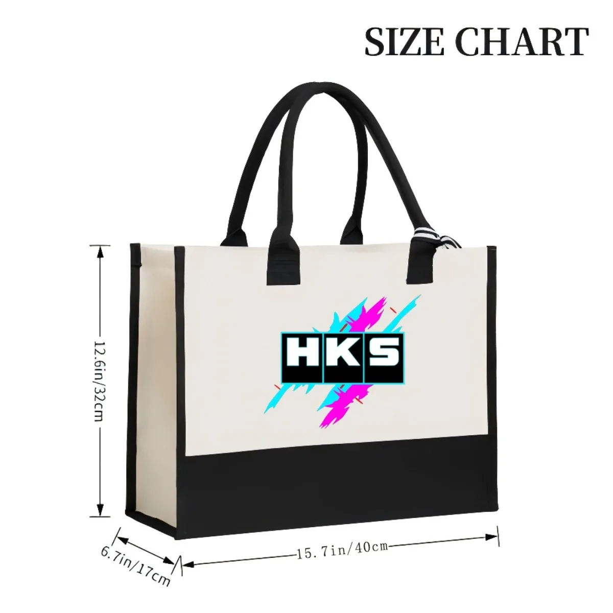 HKS 2026 جديد وصول موضة عملية واسعة قابلة لإعادة الاستخدام حمل حقيبة نمط طباعة 2 لهجة الثقيلة حقيبة كتف كبيرة طوال اليوم