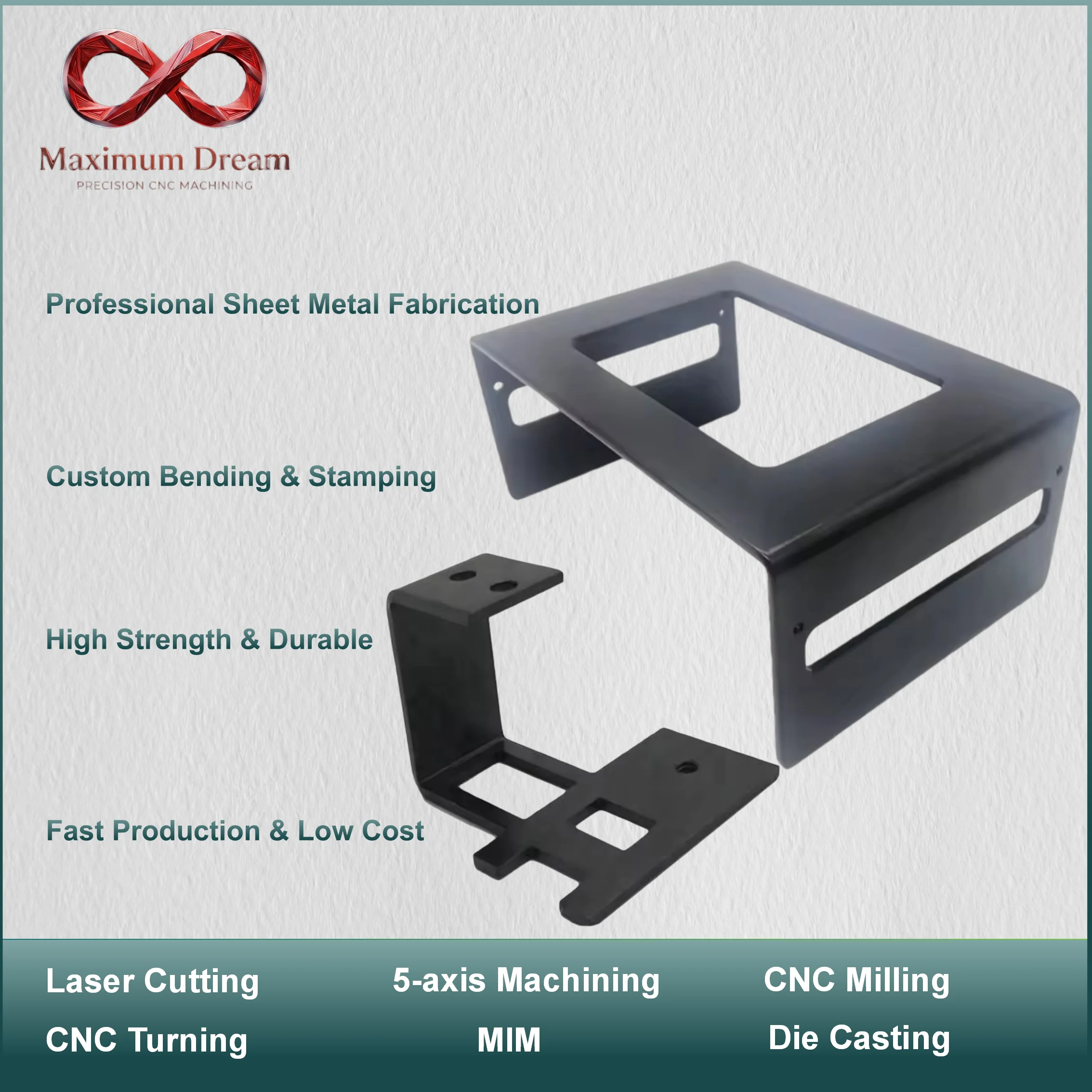 Custom Metal Sheet Fabrication Laser Cutting Bending Service Powder Coated Stainless Steel Mounting Wall Bracket 1pc image 2