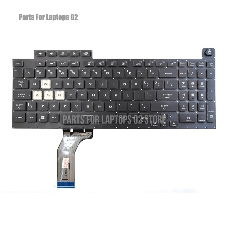 Новая клавиатура для ноутбуков серии Asus ROG Strix G712LU G712LV G731GU G731GV G731GT G731GW, US-раскладка, с подсветкой