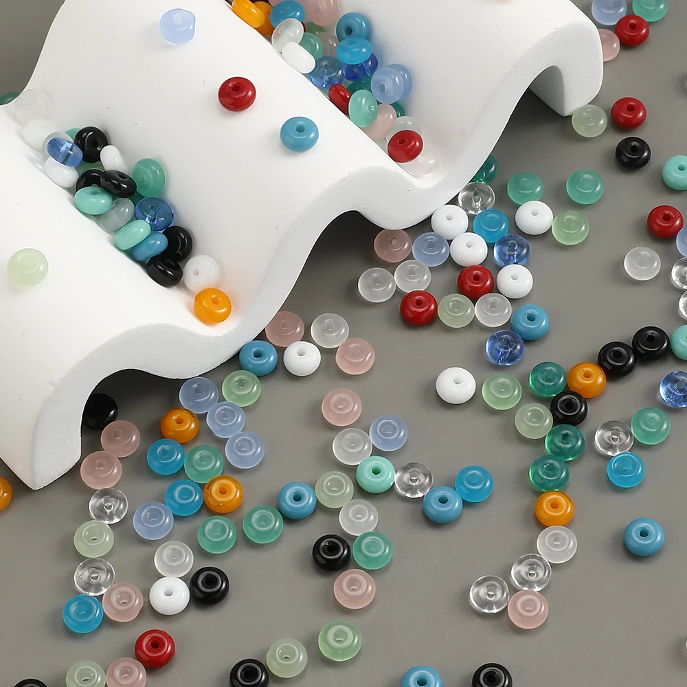 200 Stück 6mm Transparente Glasperlen Abacus Rondell Lose Abstandhalterperlen für DIY Schmuckherstellung Armband Halskette Handgemachtes Kunsthandwerk – Detail 5