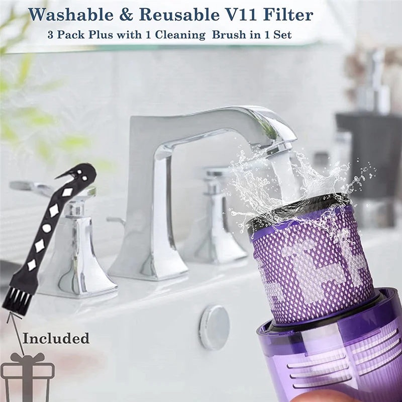 A01V-9 упаковка сменных фильтров для пылесоса Dyson V11 V11 Torque Drive V11 Беспроводной вакуумный фильтр Hepa для животных