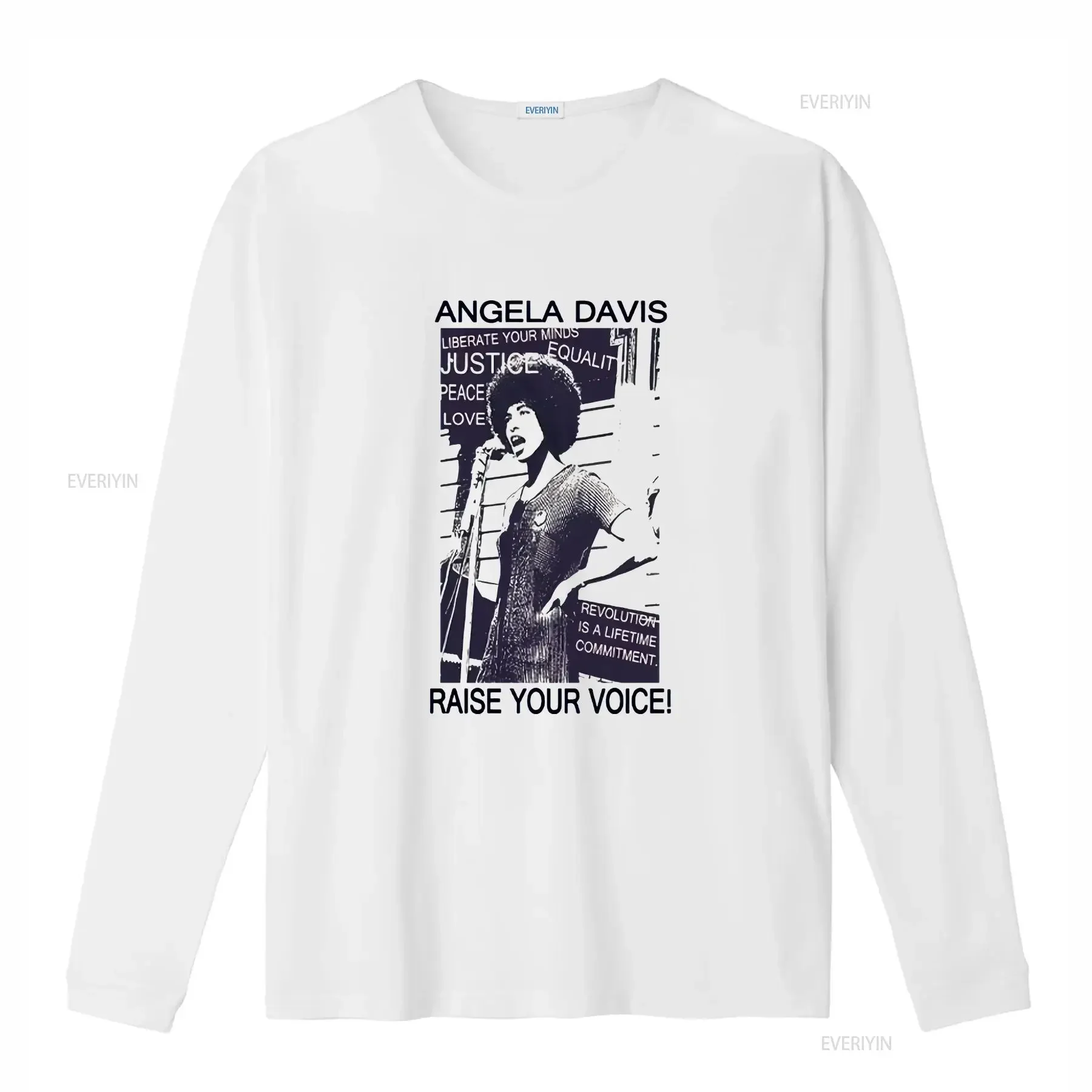 Angela Davis Black History Month Civil Rights Freedom Fighter T Shirt NL1128 vintage Washed Breathable designer clothes