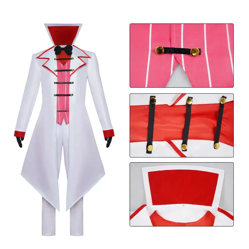 

Hazbin Lucifer cosplay anime Halloween party costumes hotel costumes men's and women's uniforms suits hats wigs