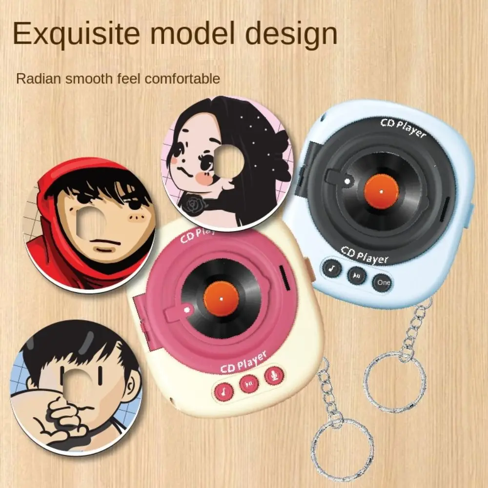 Creatieve cassetterecorder muziek sleutelhanger retro tape cd-speler sleutelhanger mini-speler opbergdoos sleutel opslag houder vriend cadeau