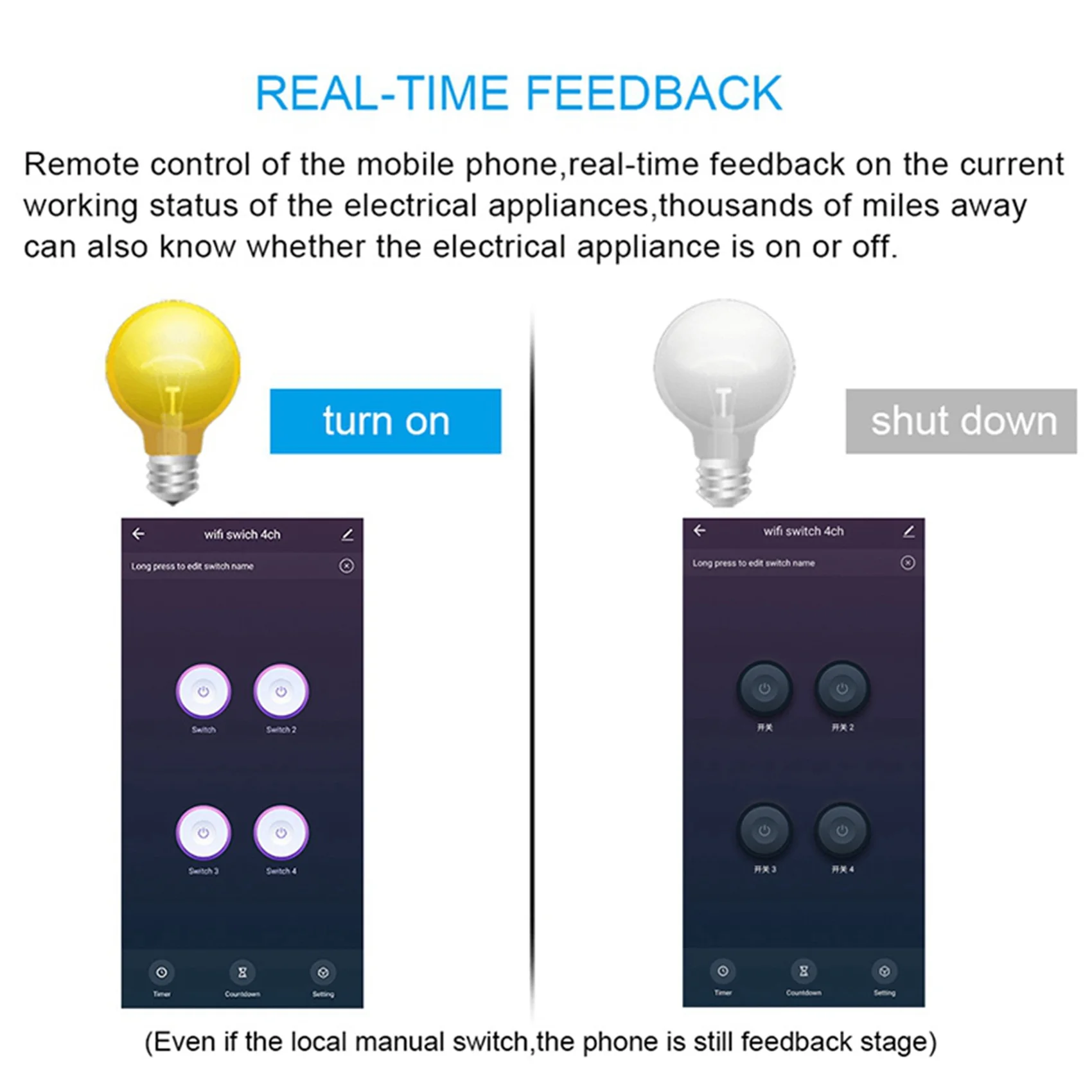 AS95-2X 4CH Tuya Switch Wifi Switch Module Wireless Relay Smart Life APP Remote Control Smart Timer For Smart Home Switch