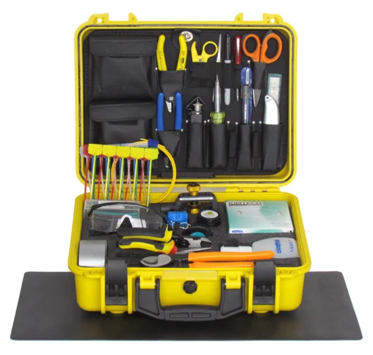 Onefind WFTK-820S Fiber Optic Fusion Splicing Tool Kit with ACS Heavy-Duty Armored Cable Slitter