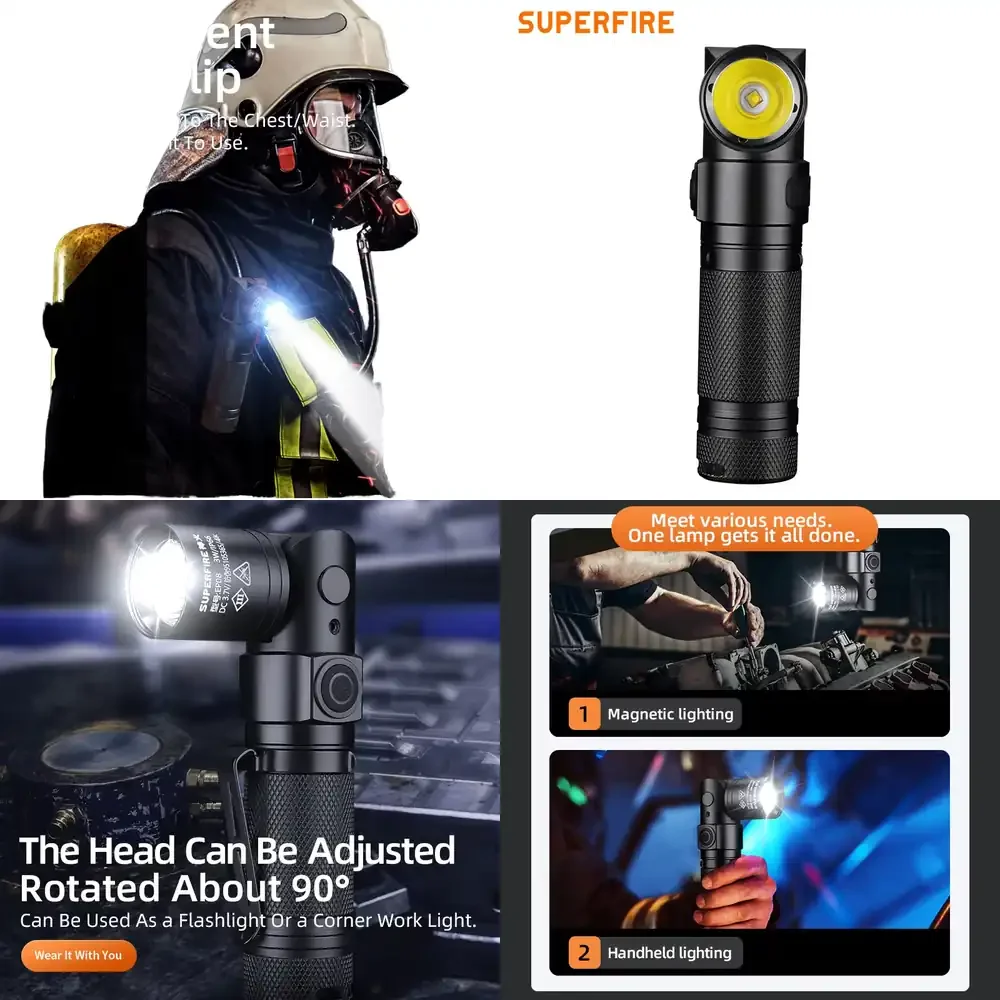 

Промышленный перезаряжаемый светодиодный рабочий фонарь SUPERFIRE EP08, IP66, водонепроницаемый, взрывозащищенный, ручной, 270 люмен, 190 м