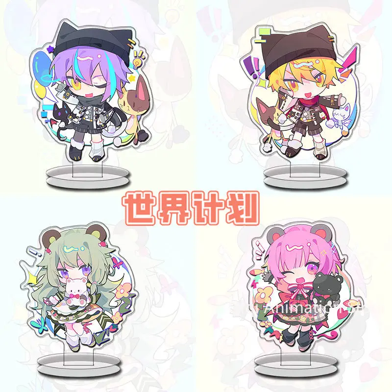 

4 шт., аниме-проект Sekai Kamishiro Rui, акриловая подставка, модель, косплей, декор стола, модель, тарелка, реквизит, украшения, рождественские подарки