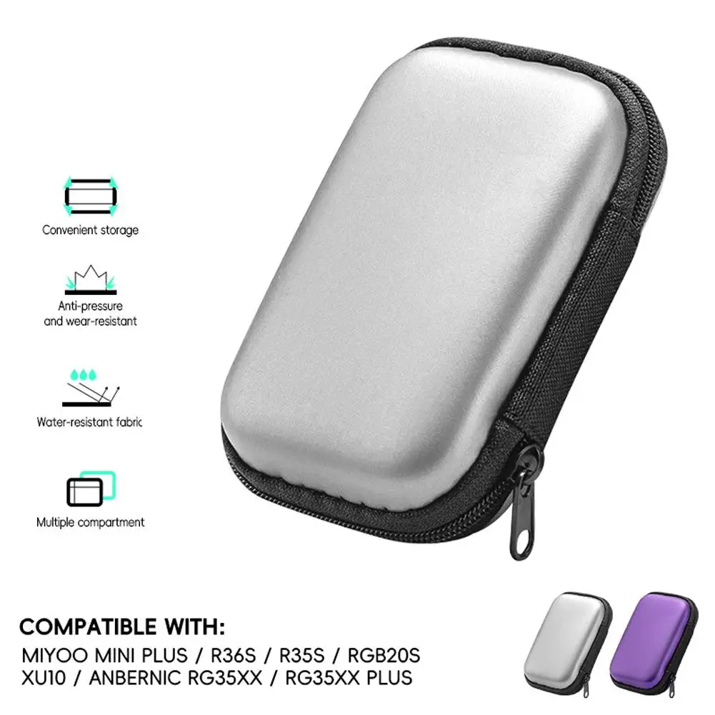   Bolsa protectora para consola de juegos MIYOO MINI PLUS R35S RGB20SXU10 para ANBERNIC RG35XX RG35XX PLUS brillante Estuche de transporte para juegos