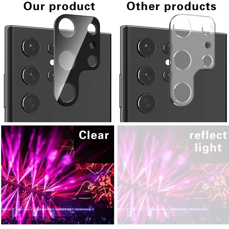 9H Round edge camera protector per Samsung Galaxy S24 S23 Ultra Lens Film accessori S24 plus samsung full cover protection