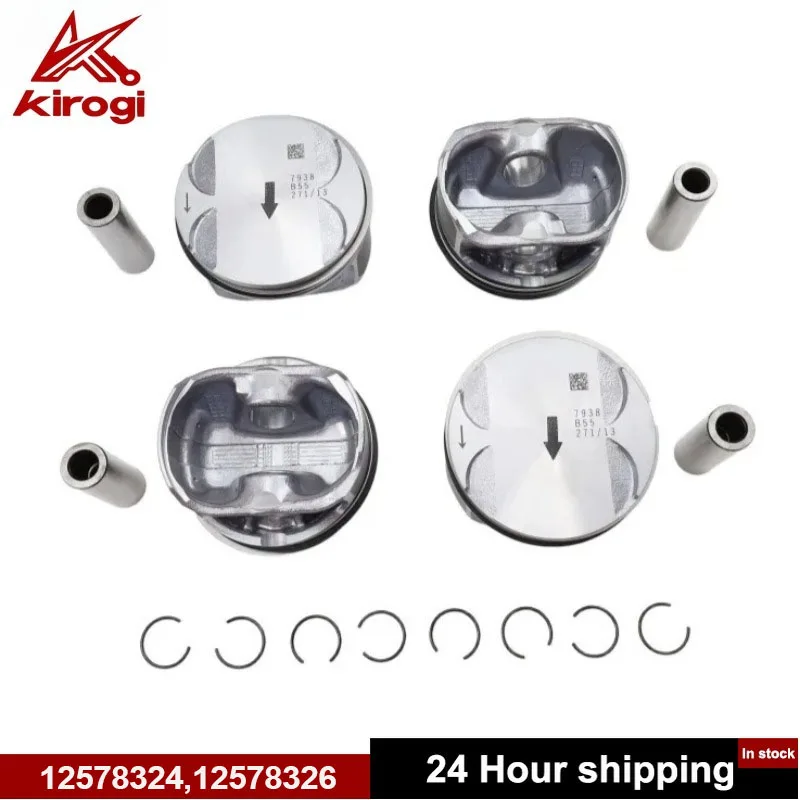 Paquete de 4 pistones y pasador de motor delantero 12578324 para Buick LaCrosse Regal Verano Captiva 2.4L Chevy Captiva Equinox 2010-17