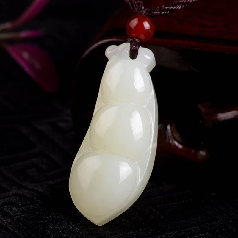 

Ювелирное украшение с подвеской из белого нефрита «Четыре сезона» для мужчин и женщин от Hetian Bean