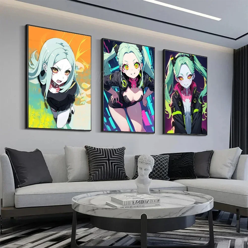 1pc Rebecca Animated Cyberpunk Poster Poster Art Print Bar Living Room Furniture Decor