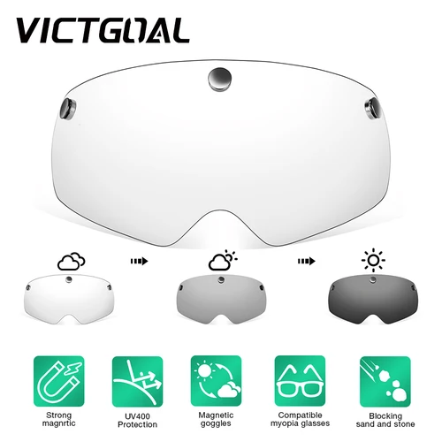 VICTGOAL Casco de ciclismo Lente fotocromática Lentes magnéticas Gafas polarizadas de ojo de bicicleta UV400 Gafas deportivas MTB Accesorios de bicicleta de carretera para hombres