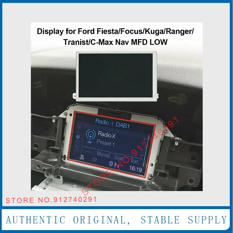 Radio LCD Navigation Display 5 Inch LCD For Ford Fiesta Focus Kuga Ranger Transit C-Max GK2T E1BT BM5T F1BT 18B955 MFD Low