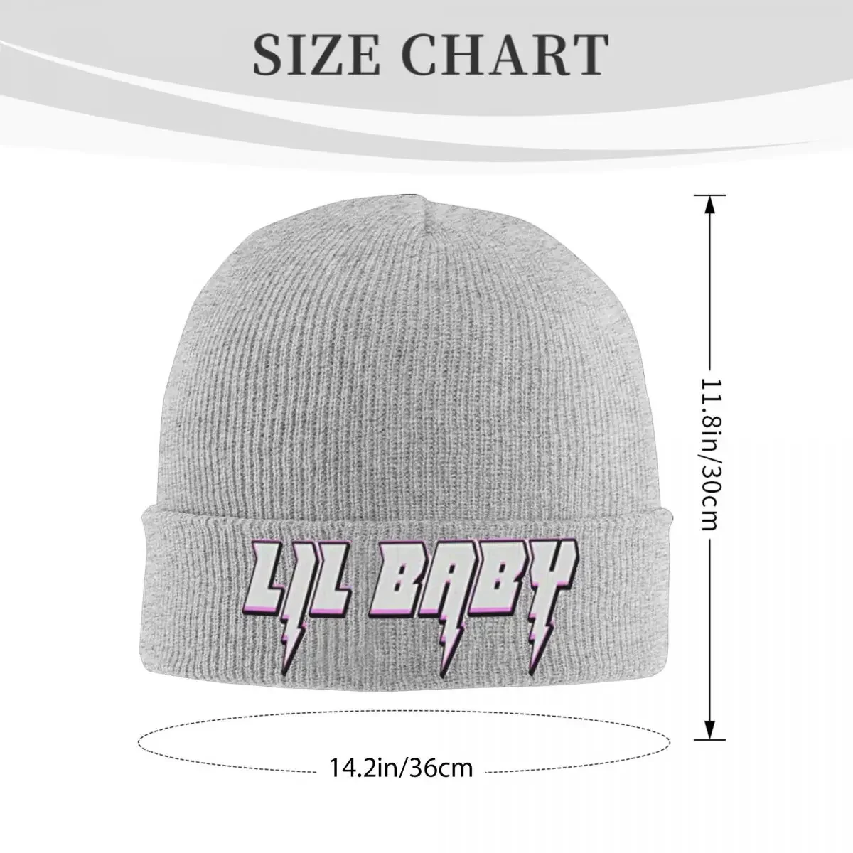 Lil Baby Knitted Hat Women's Men's Skullies Beanies Winter Hat Acrylic Music Rapper 90s Warm Cap