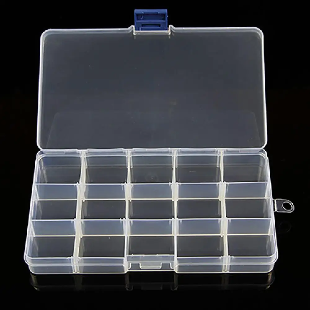 10/15/24 Compartments Plastic Box Jewelry Bead Storage Display Container Craft Earrings Necklace Ring Packaging Organizer