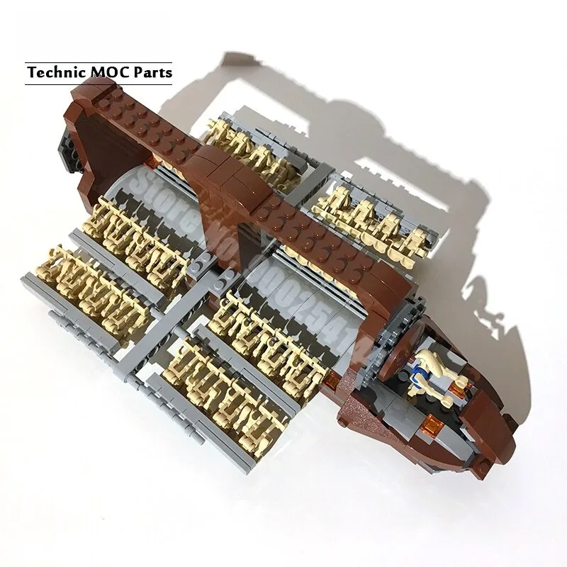 Nueva estrella MOC Wars batalla Droid transporte acorazado pelotón ataque artesanía bloques de construcción ladrillos DIY juguetes para niños 2104