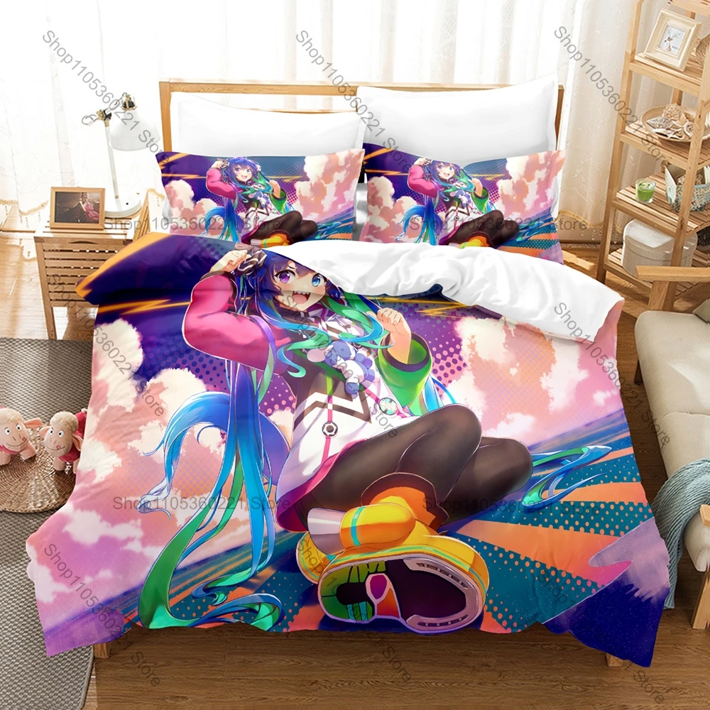 Personality Pretty Derby Horse Girls Bedding Set New Anime Print Bed Set Duvet Cover Sheet Pillowcase Home Textile For Girls