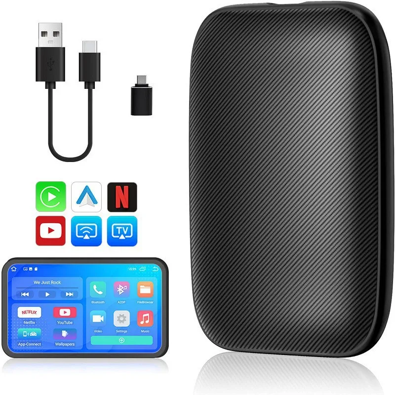Per auto e veicolo Adattatore wireless Carplay Wireless Android Auto cablato a adattatore di navigazione wireless Accessori di aggiornamento per auto