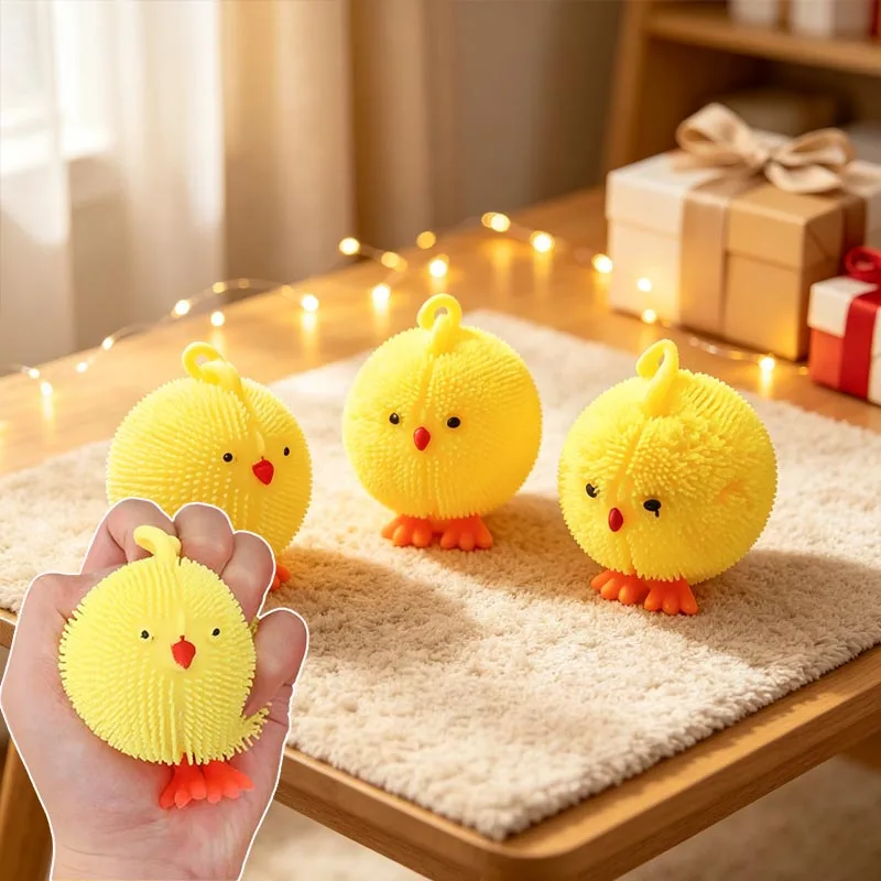 12-36PCS Light Up Squishy Chick Stress Toy Slow Rising Glow in Dark Fidget Squeeze for Children Adults Relaxation Fun Novelty