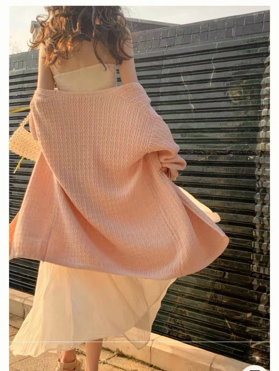 

Faionable Sweet V-Ne вязаный свитер, кардиган, женский свободный розовый универсальный свитер средней длины, новинка 2025, теплая осенняя одежда