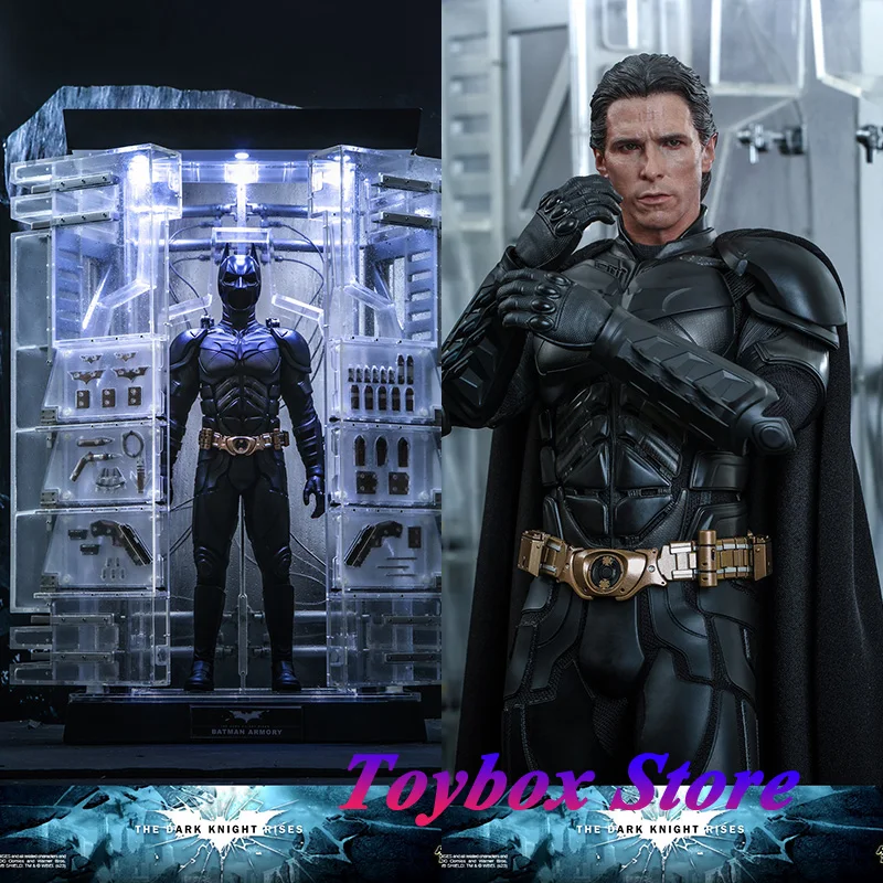 HOTTOYS HT MMS702 1/6 Batman Armory With Bruce Wane Action Figure Transparent Display Platform Decoration 12