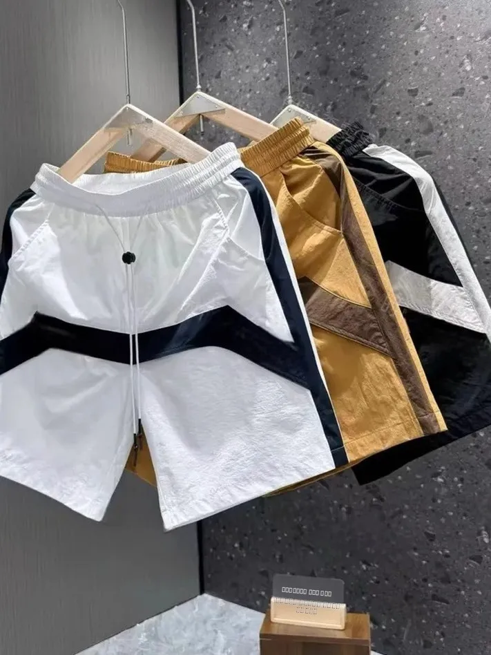 

Летние новые мужские повседневные брюки-шорты в американском стиле, дышащие, быстросохнущие, спортивные, свободные, универсальные, комфортные